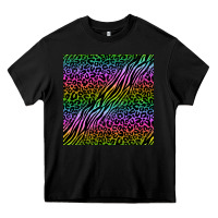 Black neon glitter safari seamless pattern Heavy Core Tee - BundleAndBundleShop
