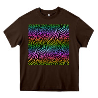 Chocolate Brown neon glitter safari seamless pattern Heavy Core Tee - BundleAndBundleShop