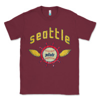 Burgundy seattle pilots baseball vintage Classic Tee - linhVisuals