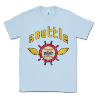 Dusty Blue seattle pilots baseball vintage Classic Tee - linhVisuals