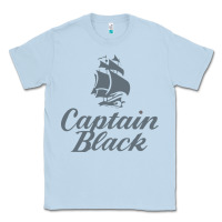 Dusty Blue Captain Black Cigar Classic Tee - linhVisuals