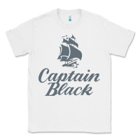 White Captain Black Cigar Classic Tee - linhVisuals