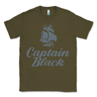 Army Green Captain Black Cigar Classic Tee - linhVisuals