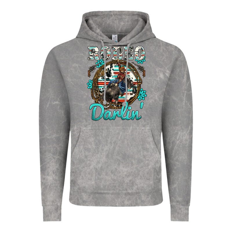 Western Rodeo Darlin' Bullfighter Serape Cowhide Turquoise Gemstones Vintage Hoodie by BarkalooDesign | Teevron