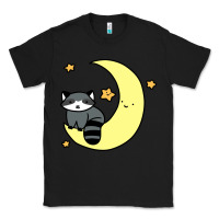 Black crescent moon raccoon Classic Tee - linhVisuals