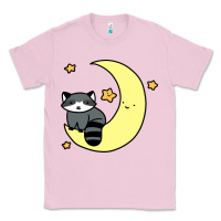 Bubblegum Pink crescent moon raccoon Classic Tee - linhVisuals