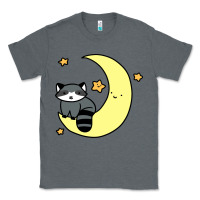 Charcoal Heather crescent moon raccoon Classic Tee - linhVisuals