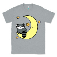 Heather Grey crescent moon raccoon Classic Tee - linhVisuals