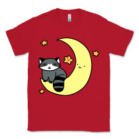 Red crescent moon raccoon Classic Tee - linhVisuals