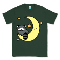 Sports Green crescent moon raccoon Classic Tee - linhVisuals