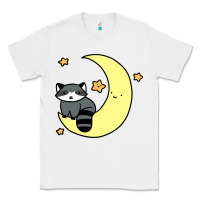 White crescent moon raccoon Classic Tee - linhVisuals