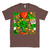 Chestnut coffee cups st. patrick's day with leopard seamless pattern bbs Classic Tee - BundleAndBundleShop