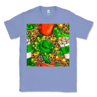 Colony Blue coffee cups st. patrick's day with leopard seamless pattern bbs Classic Tee - BundleAndBundleShop