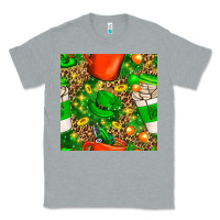 Heather Grey coffee cups st. patrick's day with leopard seamless pattern bbs Classic Tee - BundleAndBundleShop