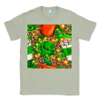 Matcha coffee cups st. patrick's day with leopard seamless pattern bbs Classic Tee - BundleAndBundleShop