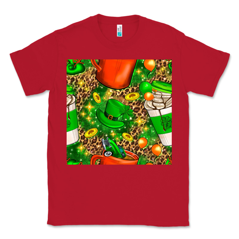 Coffee Cups St. Patrick's Day With Leopard Seamless Pattern Bbs Classic Tee by BundleAndBundleShop | Teevron