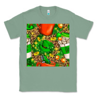 Sage coffee cups st. patrick's day with leopard seamless pattern bbs Classic Tee - BundleAndBundleShop