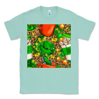 Seafoam coffee cups st. patrick's day with leopard seamless pattern bbs Classic Tee - BundleAndBundleShop