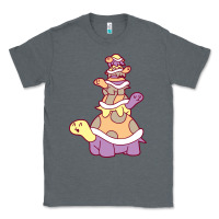 Charcoal Heather cute turtle stack Classic Tee - linhVisuals