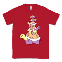 Red cute turtle stack Classic Tee - linhVisuals