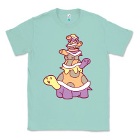 Seafoam cute turtle stack Classic Tee - linhVisuals