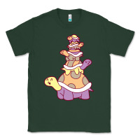Sports Green cute turtle stack Classic Tee - linhVisuals