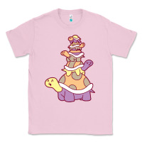 Bubblegum Pink cute turtle stack Classic Tee - linhVisuals