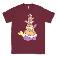 Burgundy cute turtle stack Classic Tee - linhVisuals