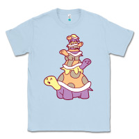 Dusty Blue cute turtle stack Classic Tee - linhVisuals