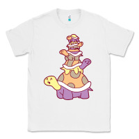 White cute turtle stack Classic Tee - linhVisuals