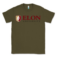 Army Green ELON UNIVERSITY Classic Tee - linhVisuals