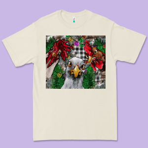 Chicken Premium Tee Designed By Cowhidedigitalart