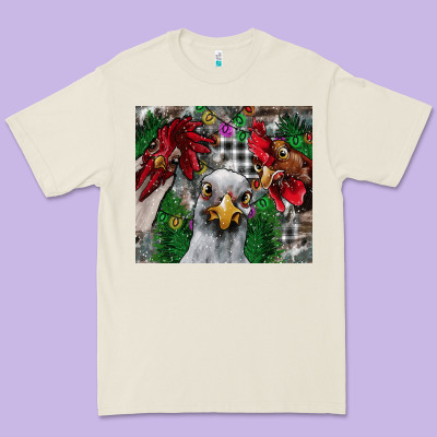Chicken Premium Tee Designed By Cowhidedigitalart