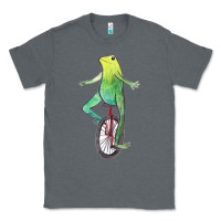 Charcoal Heather dat boi watercolor unicycle frog Classic Tee - linhVisuals