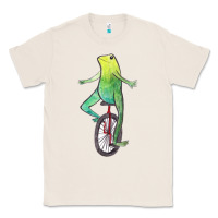 Natural dat boi watercolor unicycle frog Classic Tee - linhVisuals
