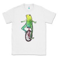 White dat boi watercolor unicycle frog Classic Tee - linhVisuals