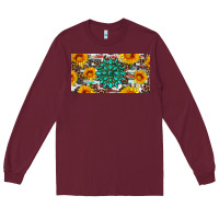 Burgundy gemtone and sunflowers license plate Long Sleeve Tee - Artiststas