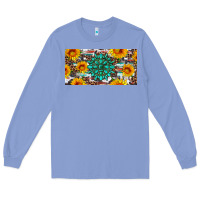 Colony Blue gemtone and sunflowers license plate Long Sleeve Tee - Artiststas
