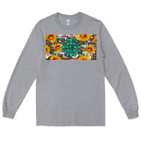Heather Grey gemtone and sunflowers license plate Long Sleeve Tee - Artiststas