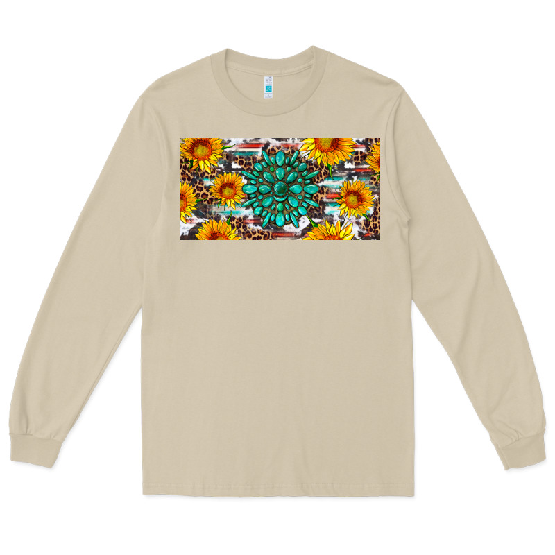 Gemtone And Sunflowers License Plate Long Sleeve Tee by Artiststas | Teevron