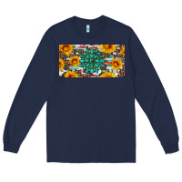 Navy gemtone and sunflowers license plate Long Sleeve Tee - Artiststas