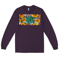 Plum gemtone and sunflowers license plate Long Sleeve Tee - Artiststas
