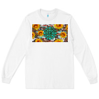 White gemtone and sunflowers license plate Long Sleeve Tee - Artiststas