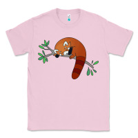Bubblegum Pink red panda sleeping Classic Tee - linhVisuals