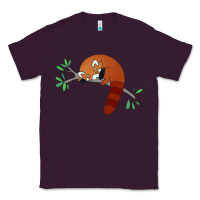 Plum red panda sleeping Classic Tee - linhVisuals