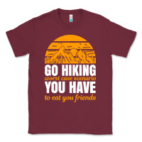 Burgundy hiking t  shirt go hiking Classic Tee - linhVisuals