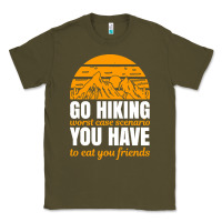 Army Green hiking t  shirt go hiking Classic Tee - linhVisuals