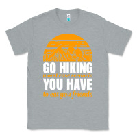 Heather Grey hiking t  shirt go hiking Classic Tee - linhVisuals
