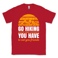 Red hiking t  shirt go hiking Classic Tee - linhVisuals