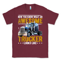 Awesome Trucker Big Rig Semi Trailer Truck Driver Gift Men Tank Top Classic Tee | Teevron